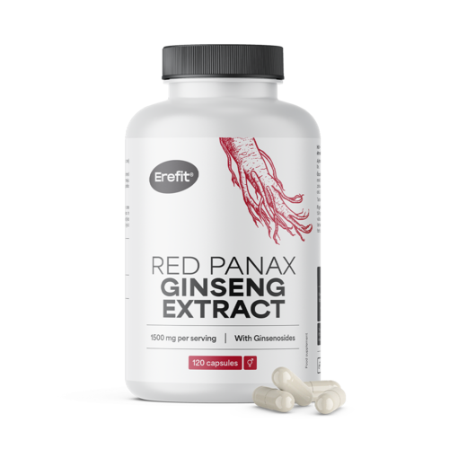 Extrato de ginseng vermelho 1500 mg, 120 cápsulas