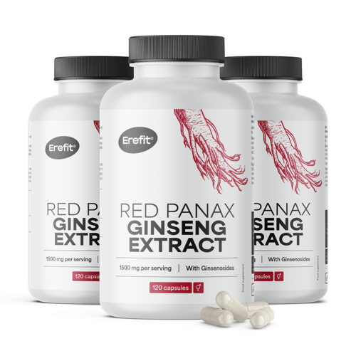 3x Extrato de ginseng vermelho 1500 mg, total de 360 cápsulas