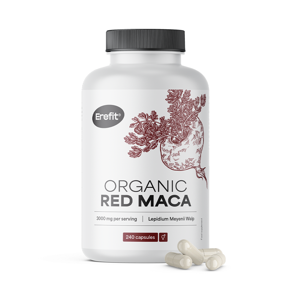 BIO Maca vermelha 3000 mg com vitamina C natural.