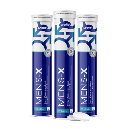 3x Mens-X - para homens, total de 60 pastilhas efervescentes